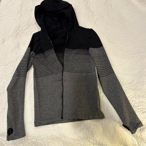 Black and grey stretchy sports coat